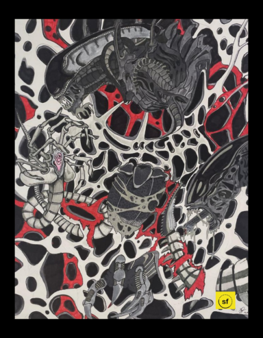 Alien web 2# alien web egg chestburster aliens 3 red