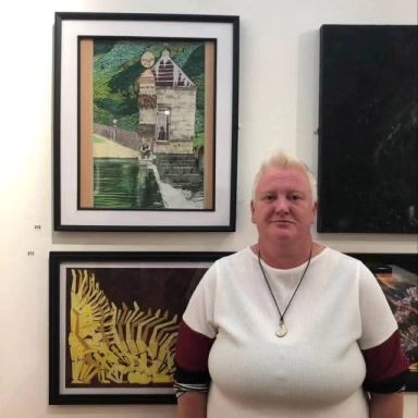 photo of Sue Feve with her Fountains abbey 