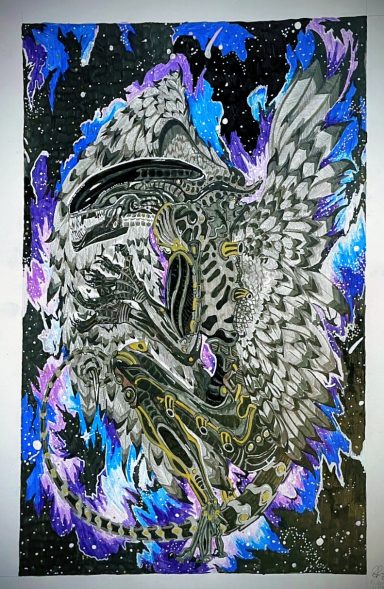 Flying Alien alien angel wings space