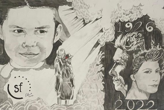 her majesty queen queens death potrait tribute